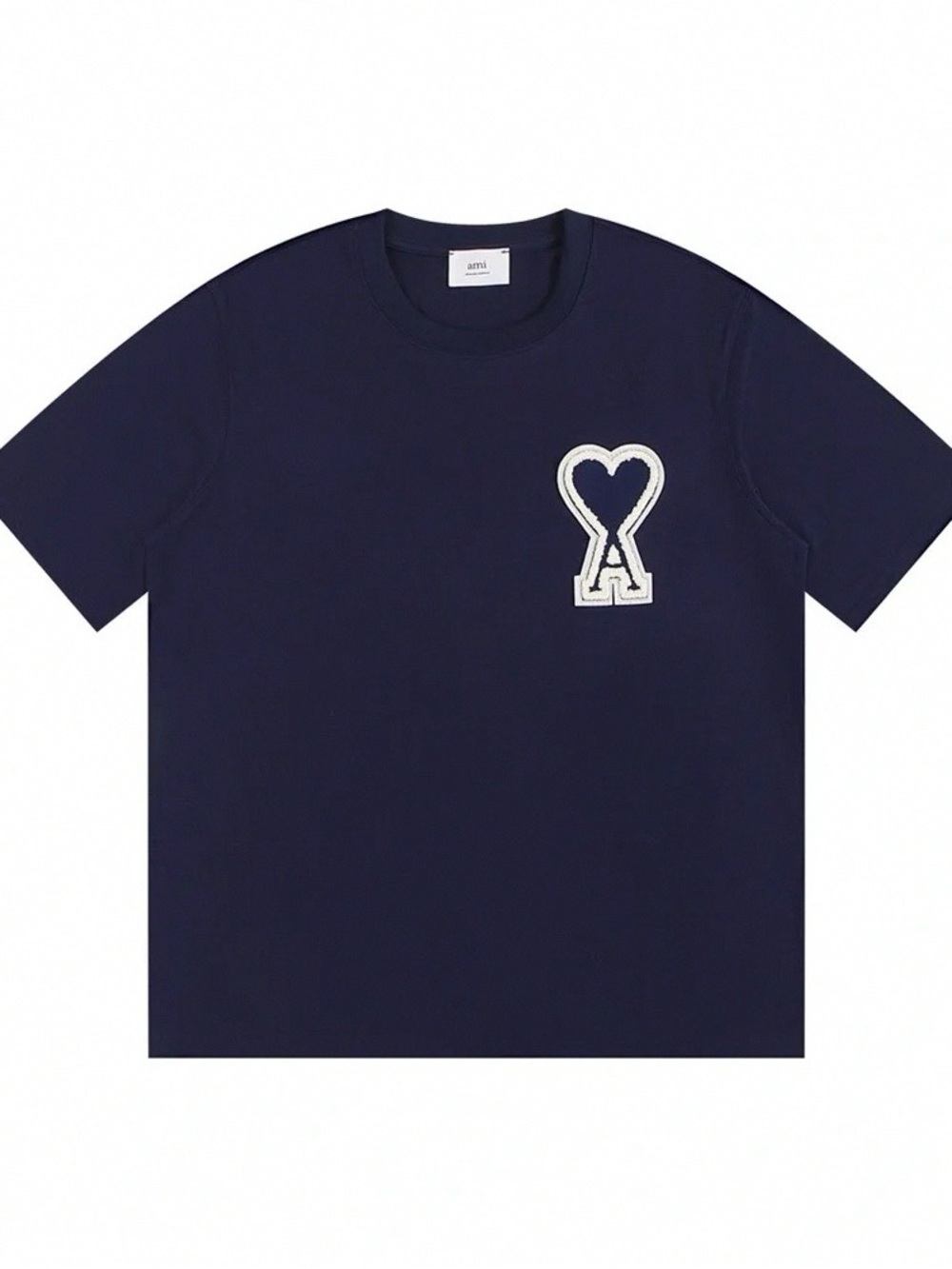 AMI Heart Logo Cotton T Shirt Relaxed Fit Unisex